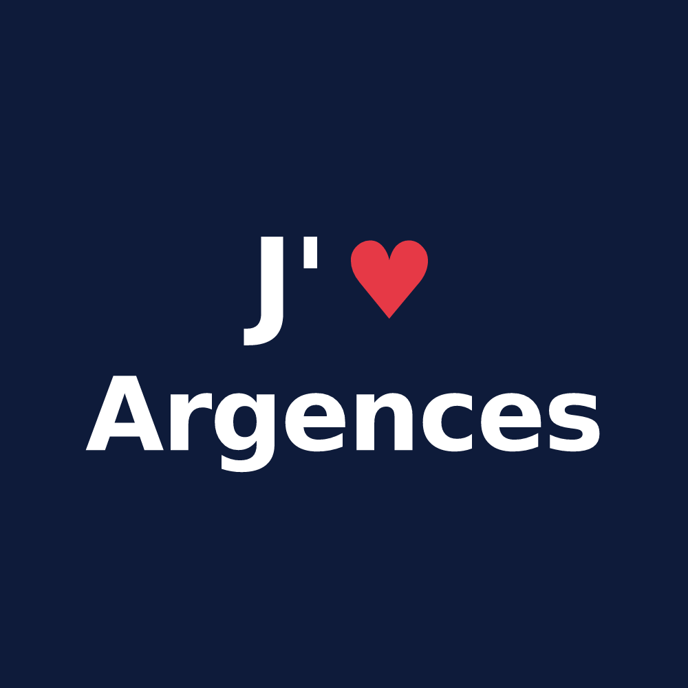 T-shirt personnalisé Argences — design J'aime Argences