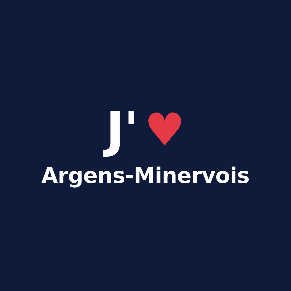 T-shirt personnalisé Argens-Minervois — design J'aime Argens-Minervois