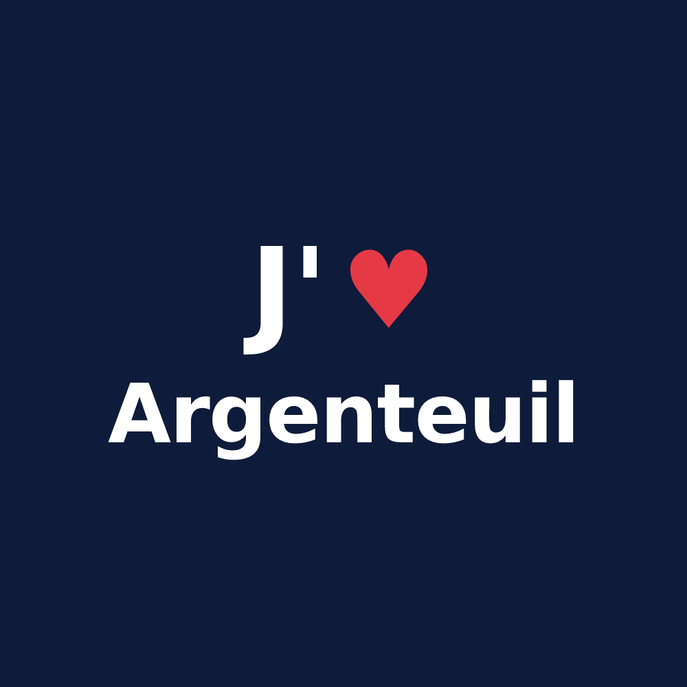 T-shirt personnalisé Argenteuil — design J'aime Argenteuil