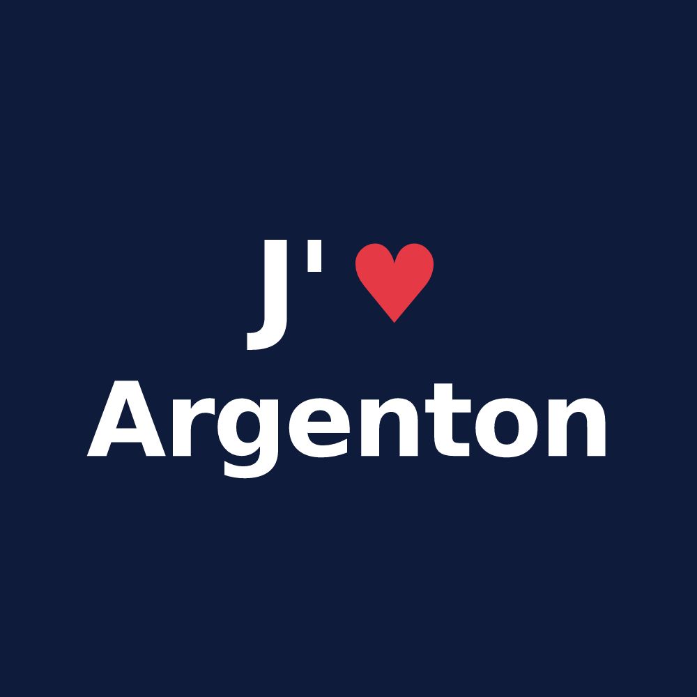 T-shirt personnalisé Argenton — design J'aime Argenton