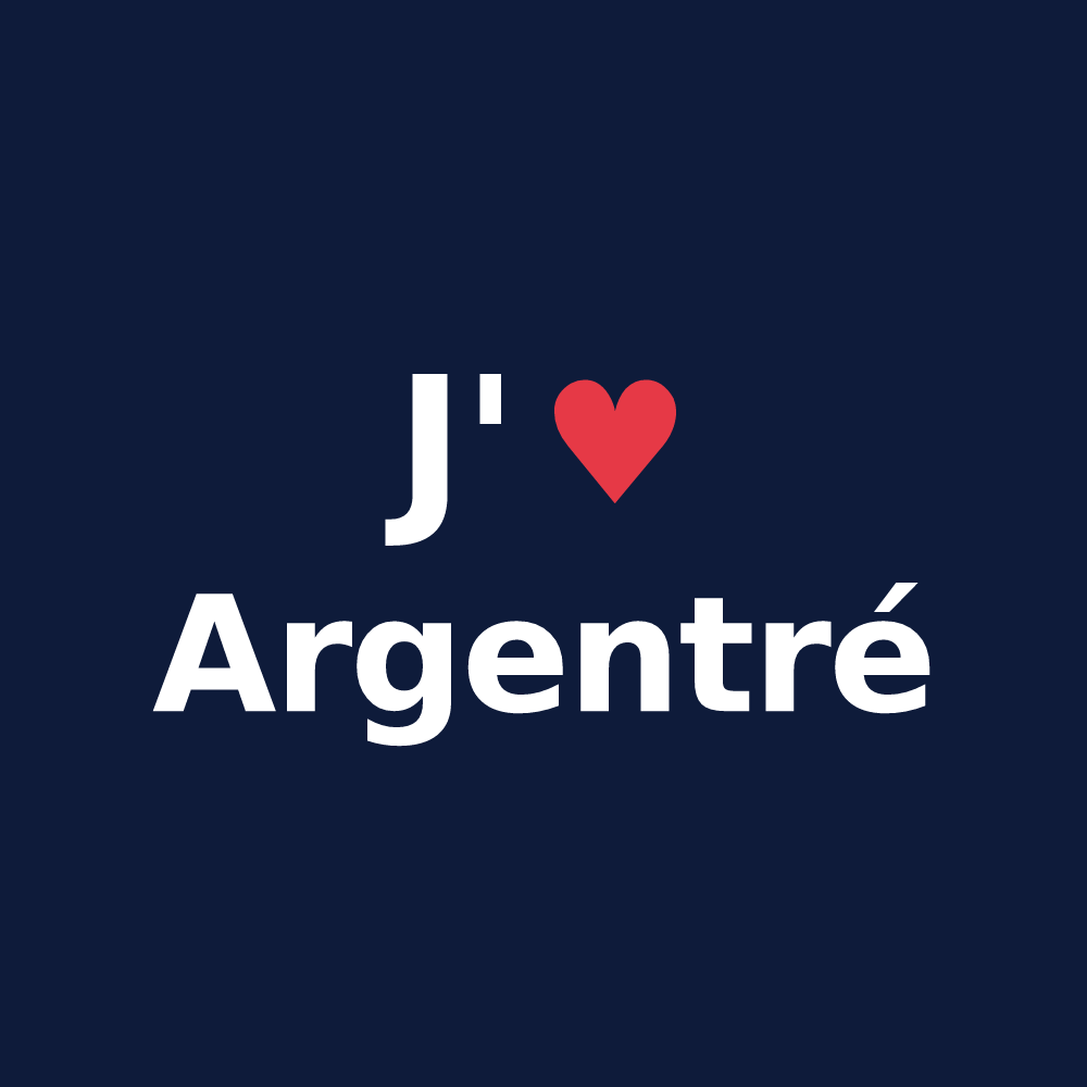 T-shirt personnalisé Argentré — design J'aime Argentré