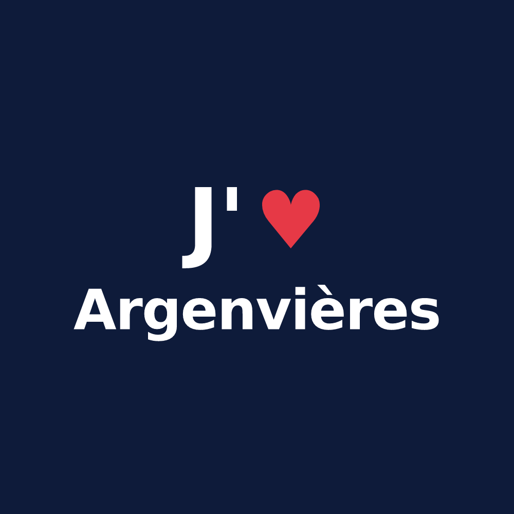 T-shirt personnalisé Argenvières — design J'aime Argenvières