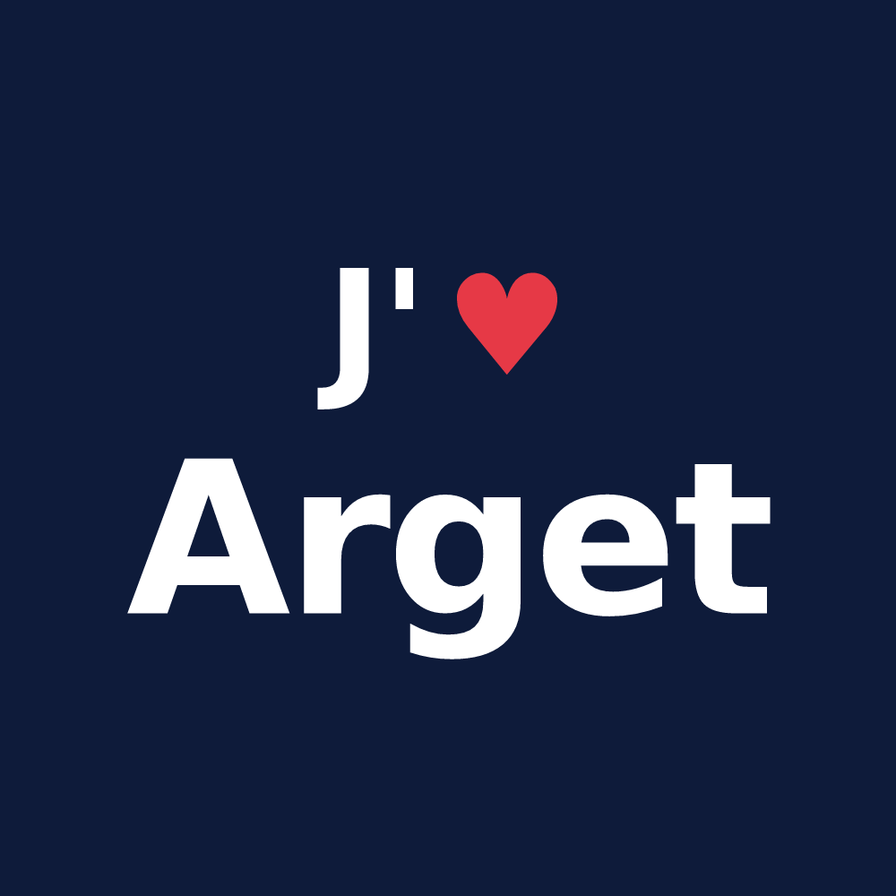 T-shirt personnalisé Arget — design J'aime Arget