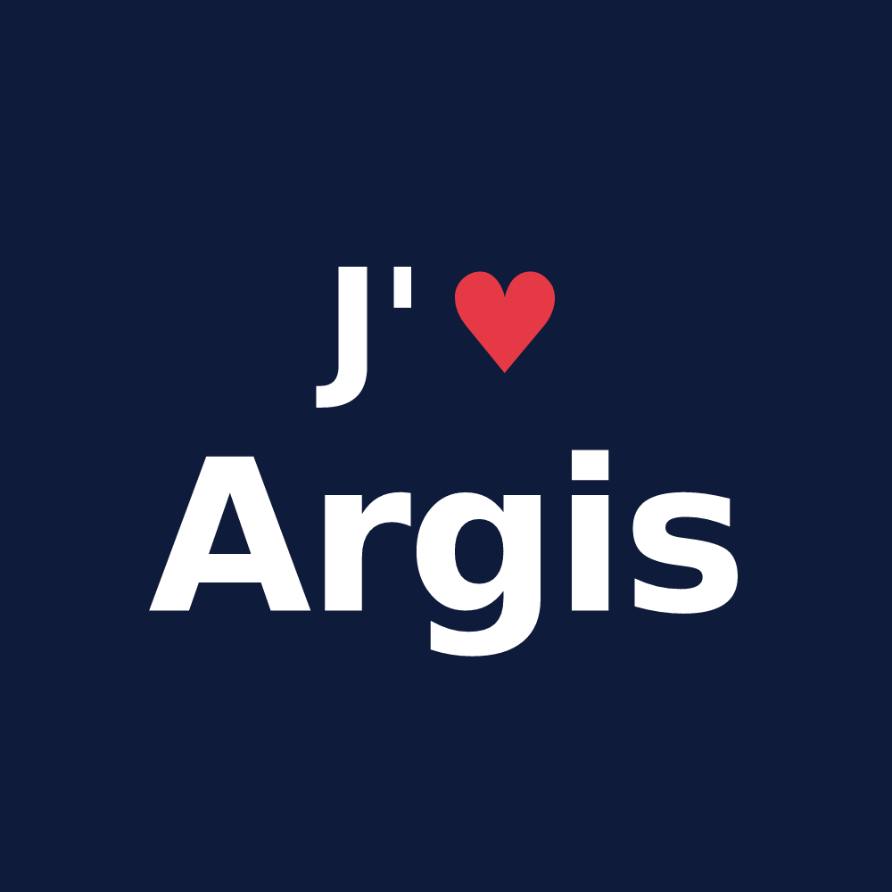 T-shirt personnalisé Argis — design J'aime Argis