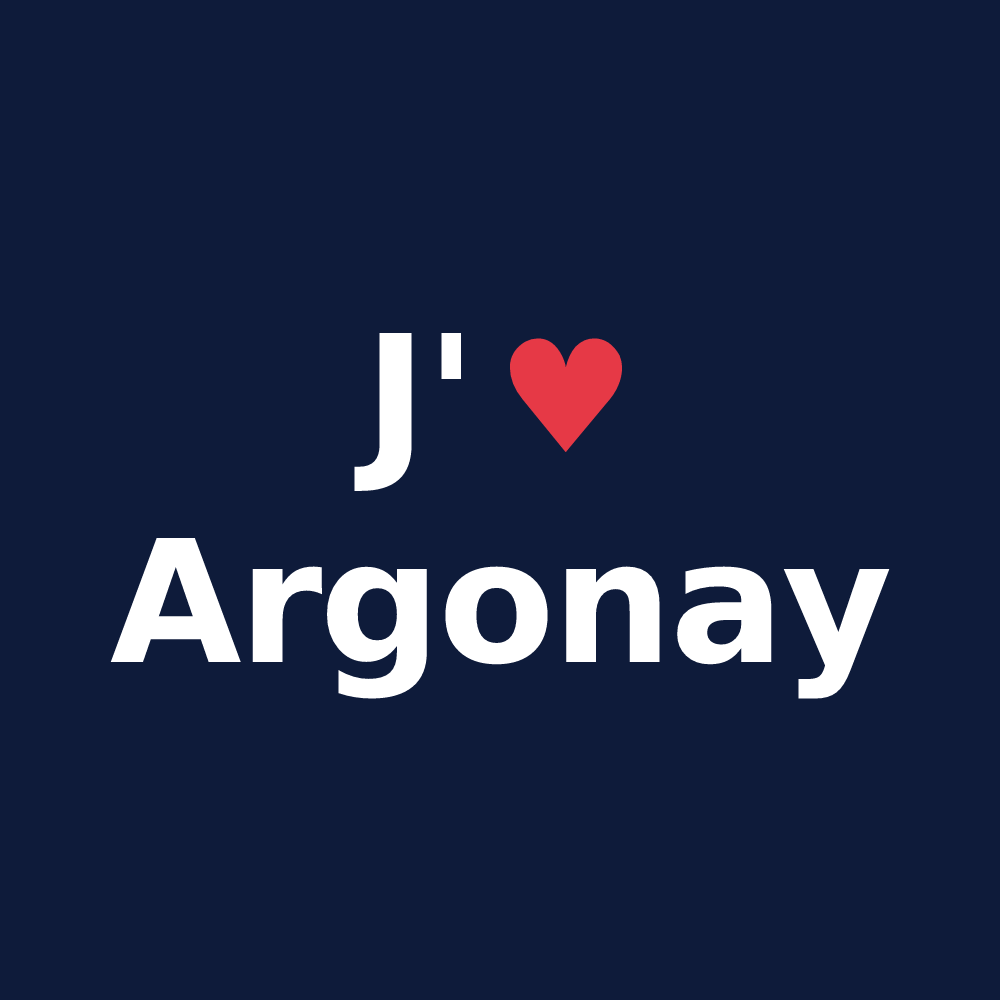 T-shirt personnalisé Argonay — design J'aime Argonay