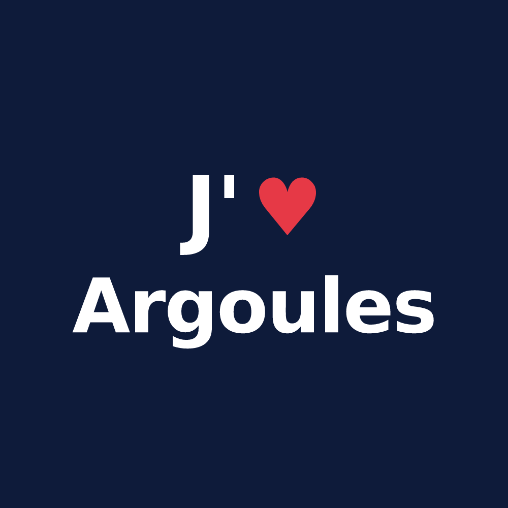 T-shirt personnalisé Argoules — design J'aime Argoules