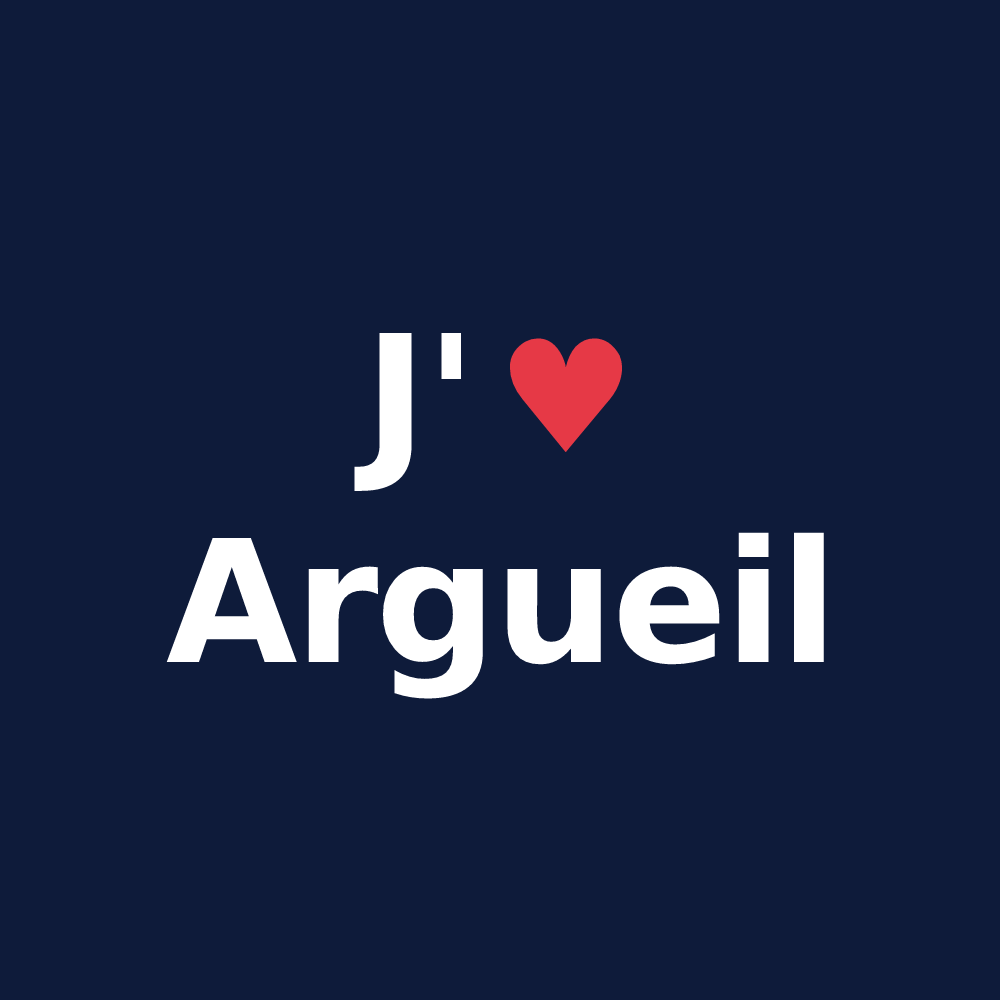 T-shirt personnalisé Argueil — design J'aime Argueil