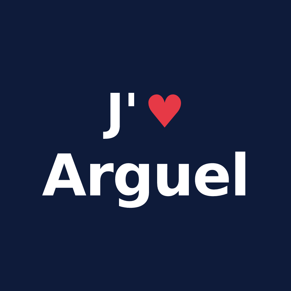 T-shirt personnalisé Arguel — design J'aime Arguel