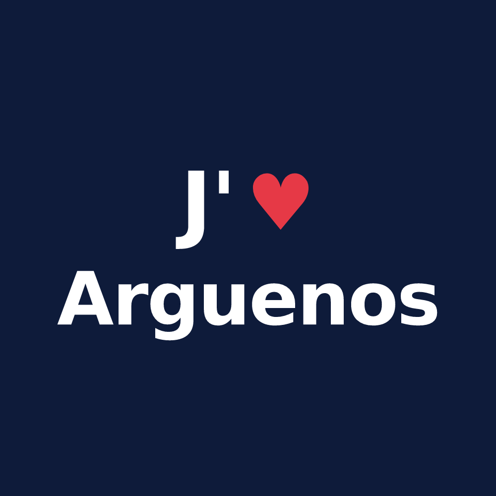 T-shirt personnalisé Arguenos — design J'aime Arguenos