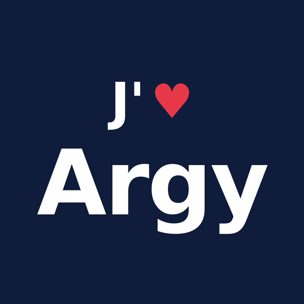 T-shirt personnalisé Argy — design J'aime Argy