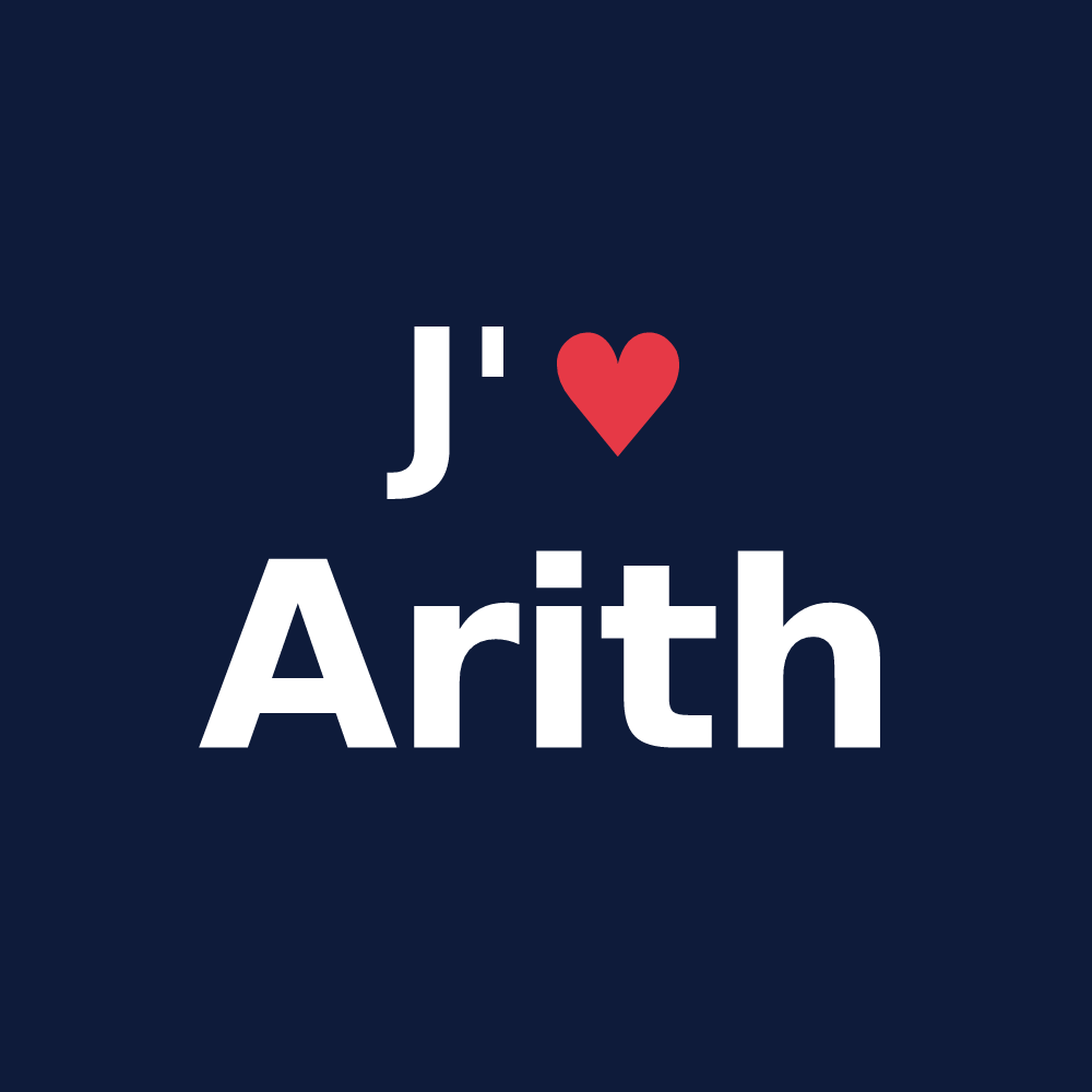 T-shirt personnalisé Arith — design J'aime Arith