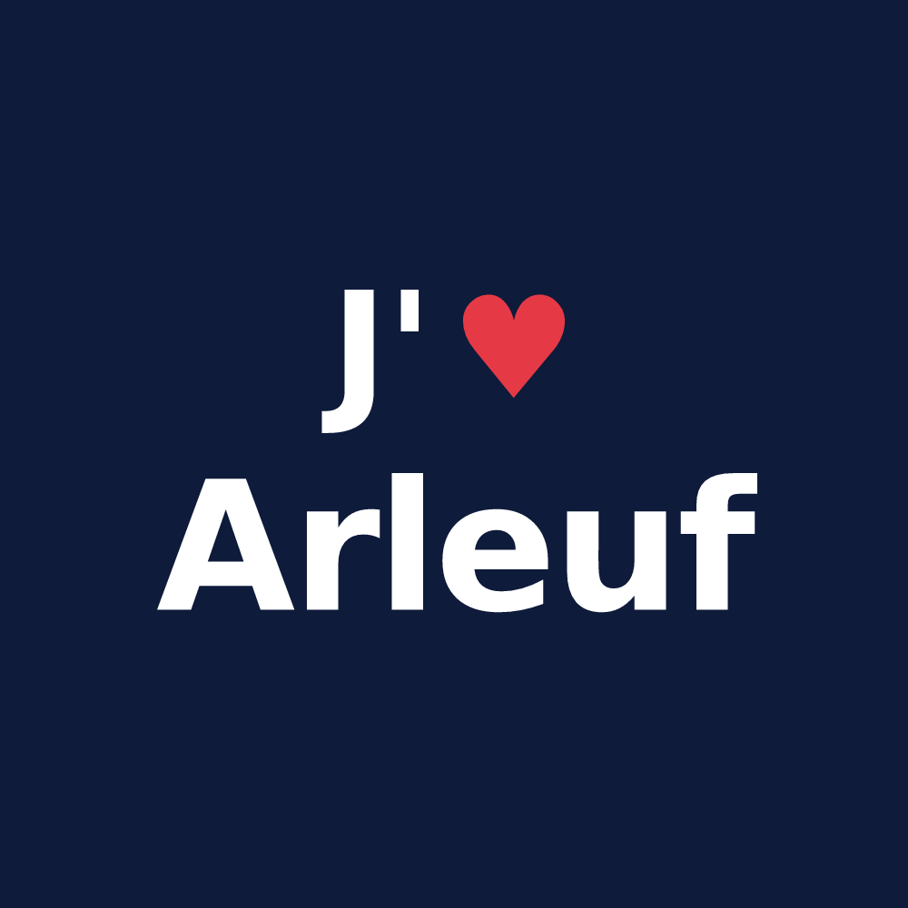 T-shirt personnalisé Arleuf — design J'aime Arleuf