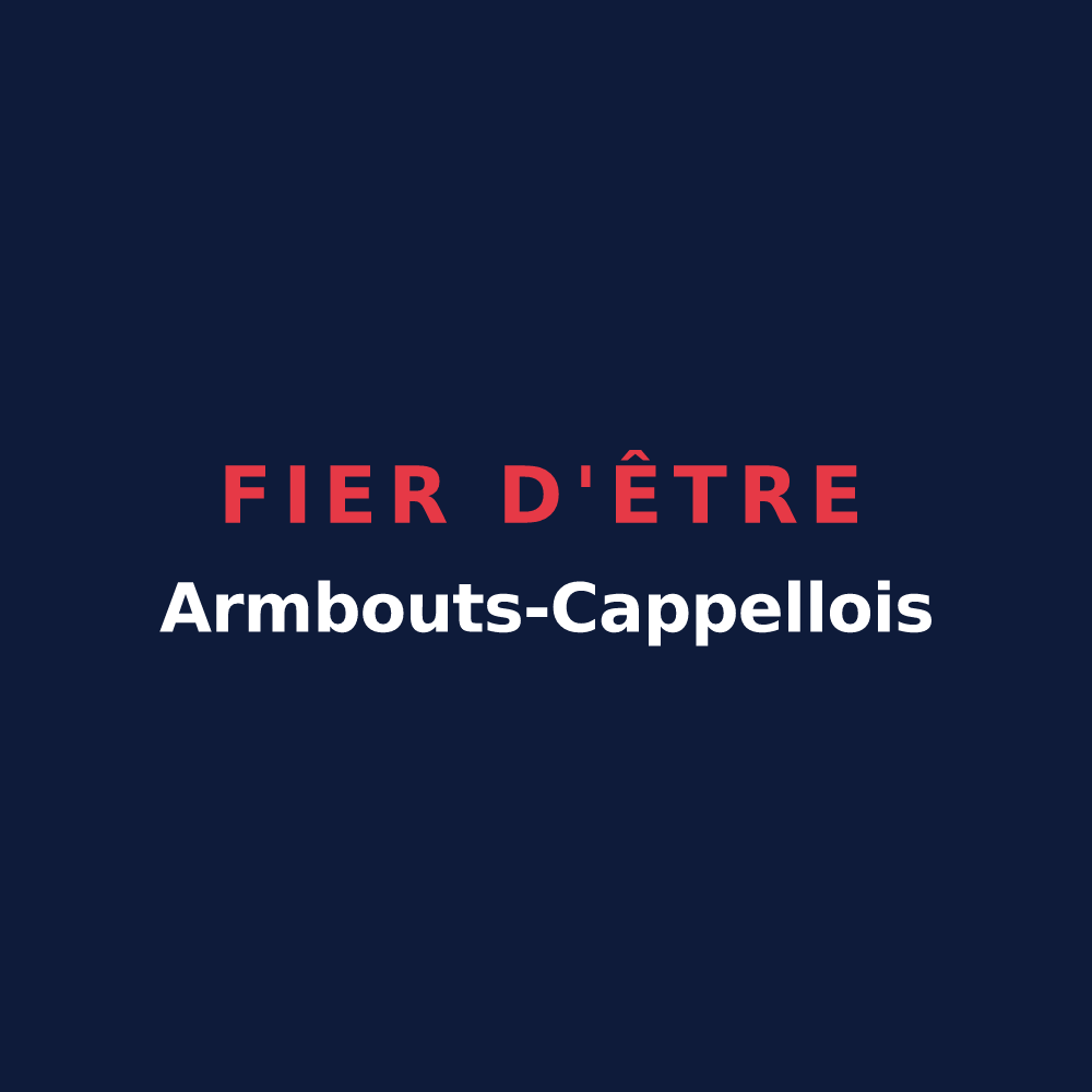 T-shirt « Fier d'être Armbouts-Cappellois » — design pour Armbouts-Cappel