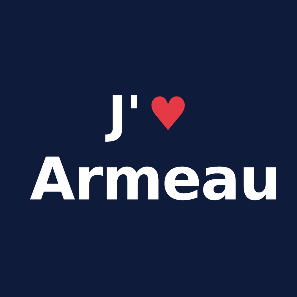 T-shirt personnalisé Armeau — design J'aime Armeau
