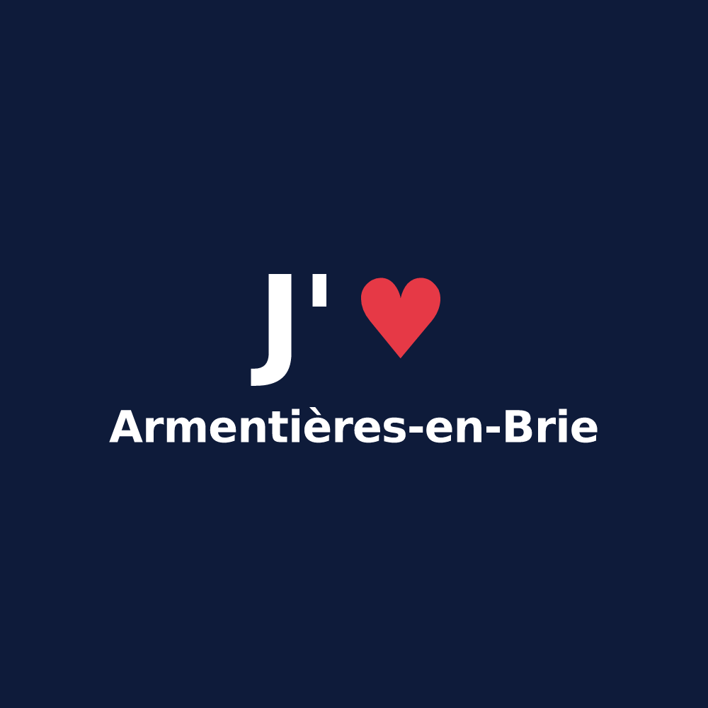T-shirt personnalisé Armentières-en-Brie — design J'aime Armentières-en-Brie