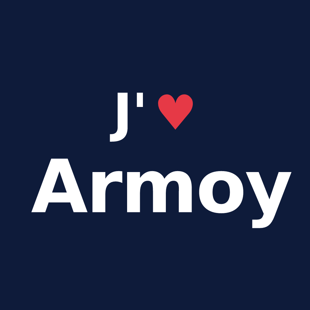 T-shirt personnalisé Armoy — design J'aime Armoy