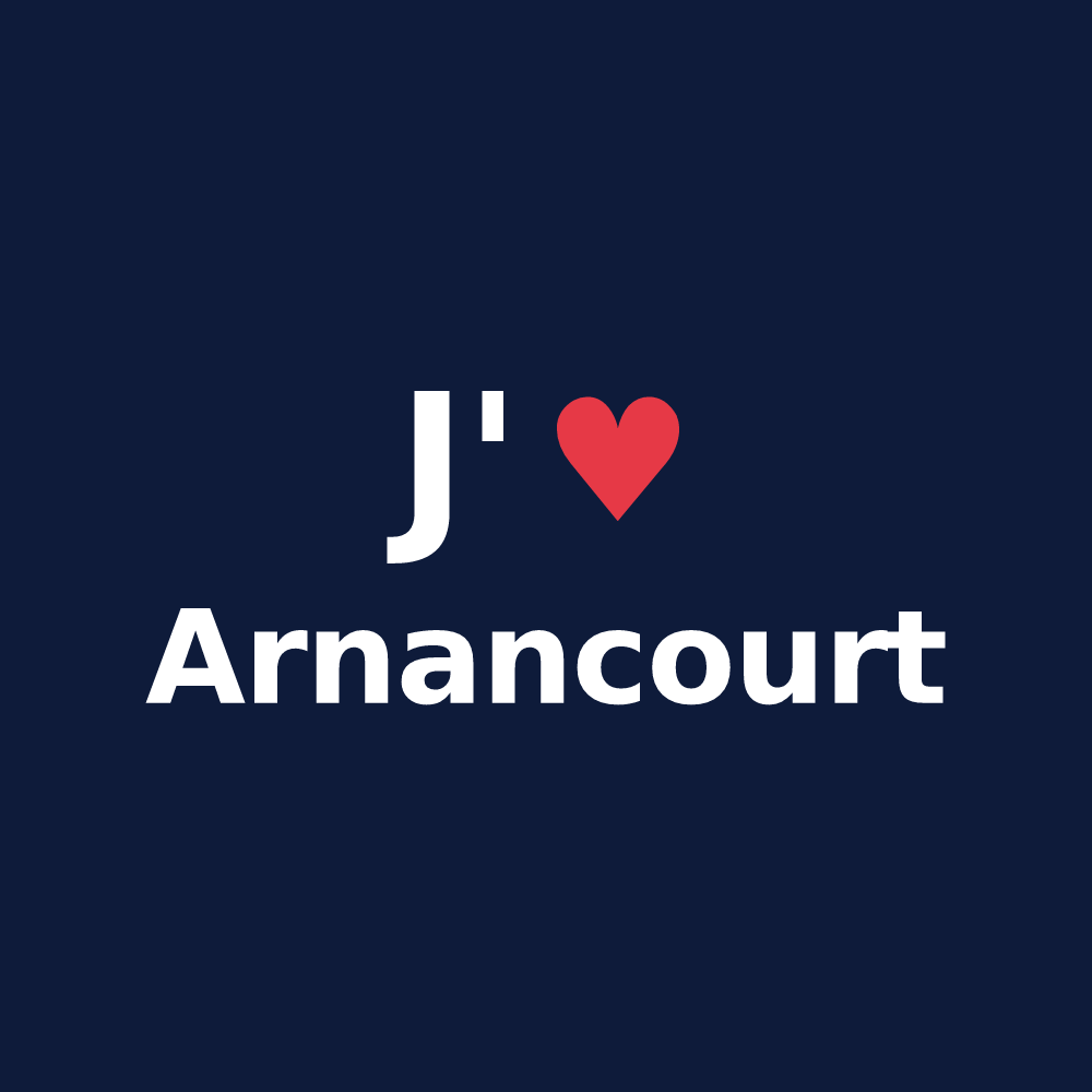 T-shirt personnalisé Arnancourt — design J'aime Arnancourt