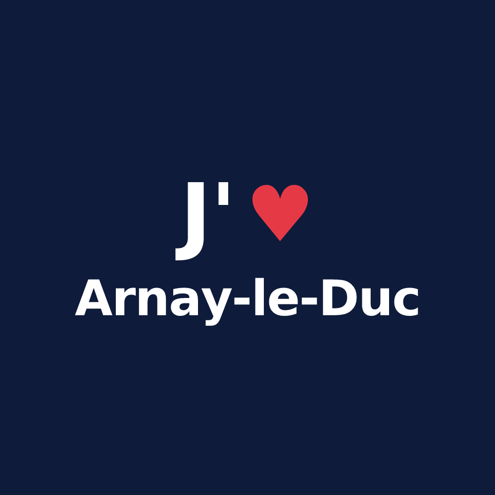 T-shirt personnalisé Arnay-le-Duc — design J'aime Arnay-le-Duc