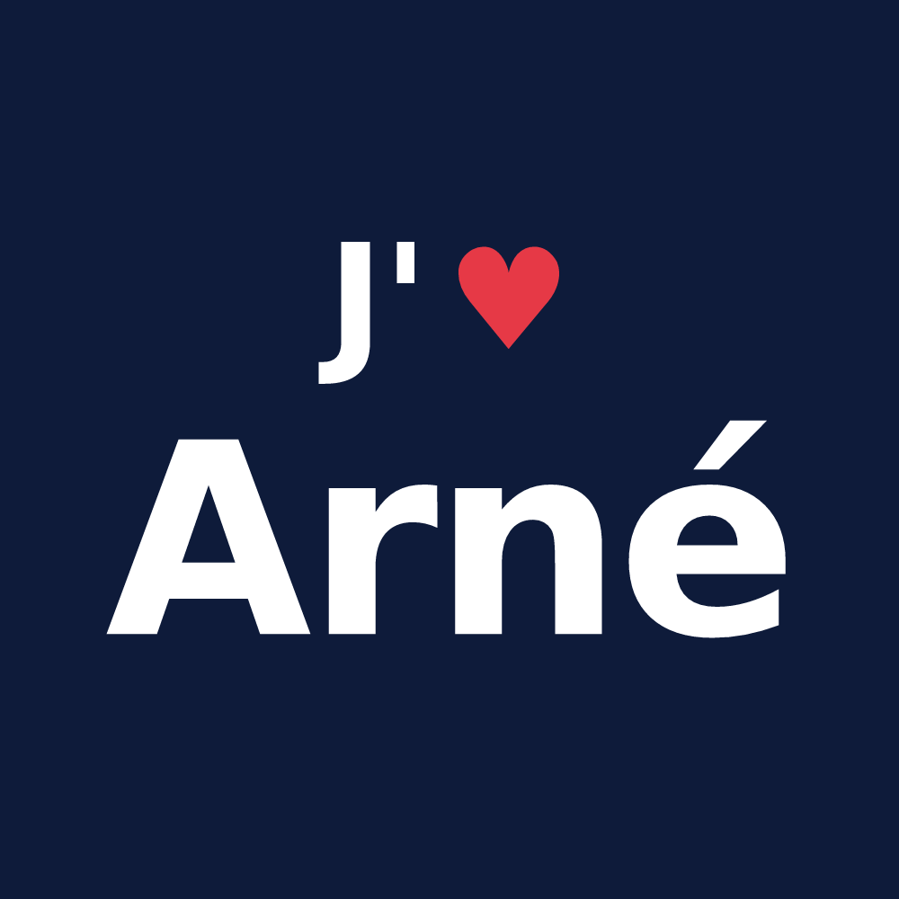 T-shirt personnalisé Arné — design J'aime Arné