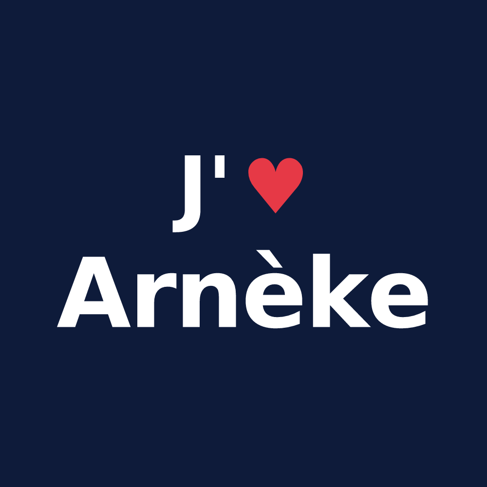 T-shirt personnalisé Arnèke — design J'aime Arnèke