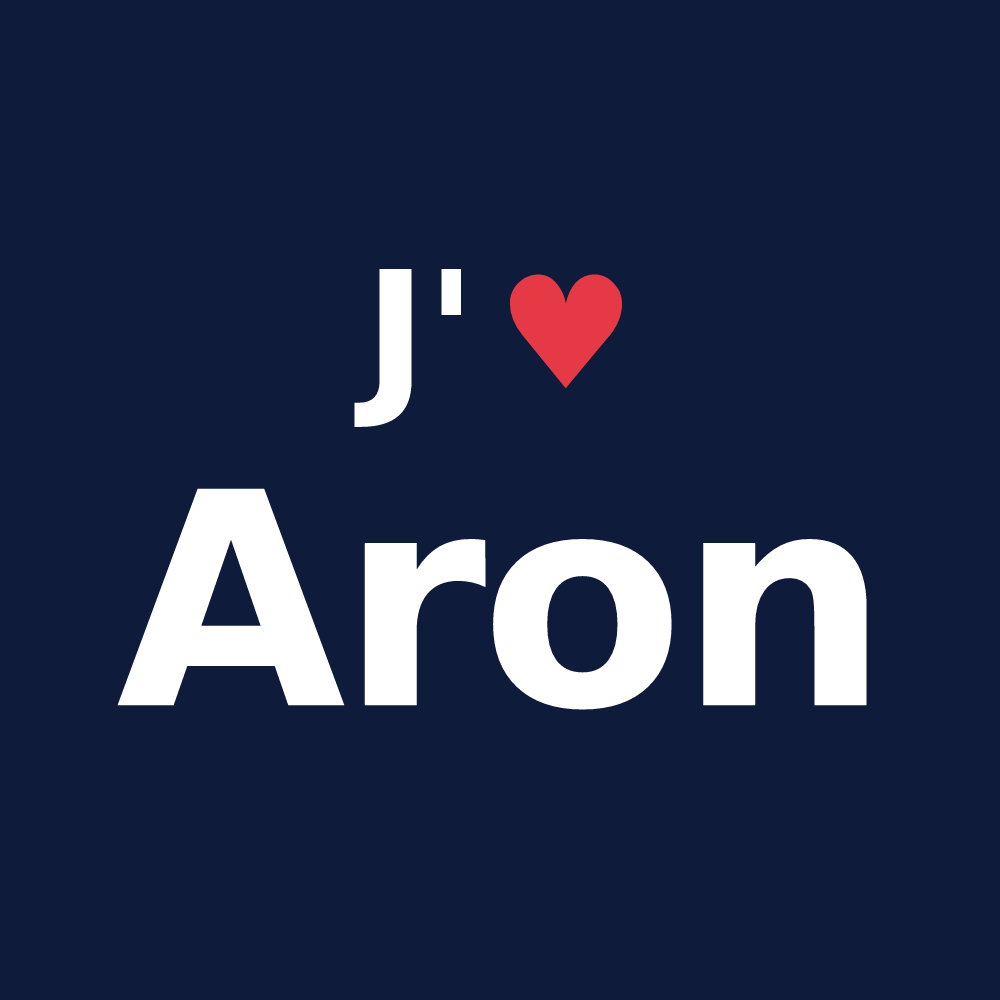 T-shirt personnalisé Aron — design « J'aime Aron » imprimé sur le t-shirt