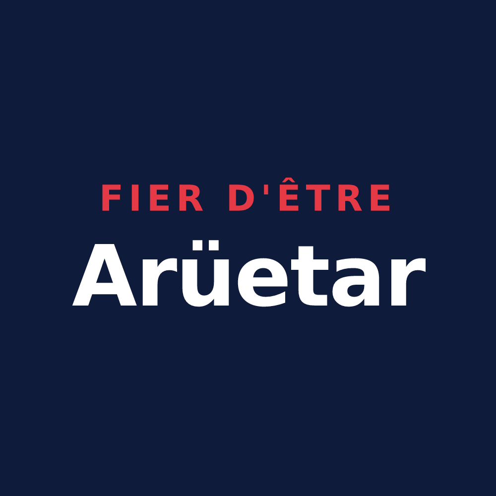 T-shirt « Fier d'être Arüetar » — design pour Aroue-Ithorots-Olhaïby
