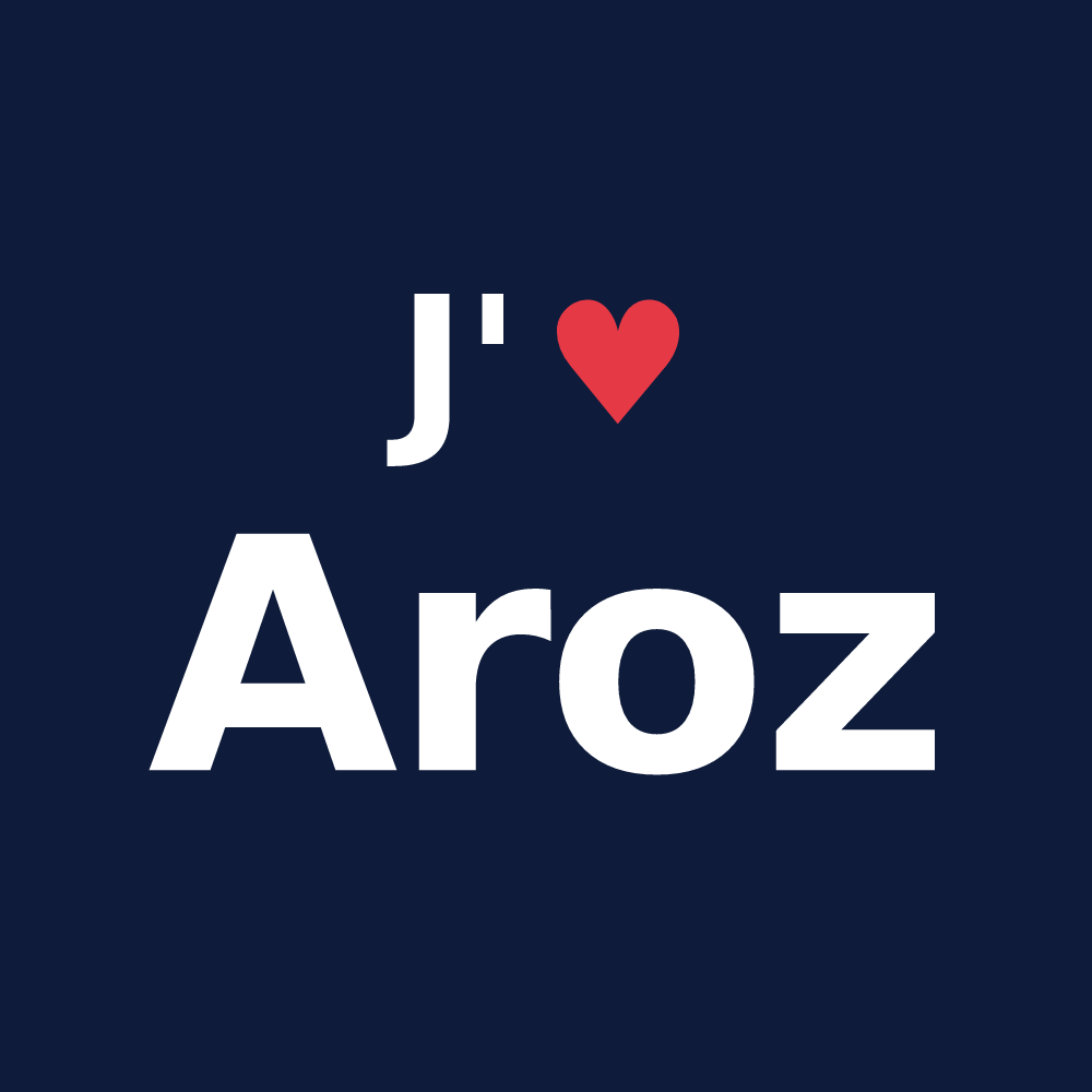 T-shirt personnalisé Aroz — design J'aime Aroz