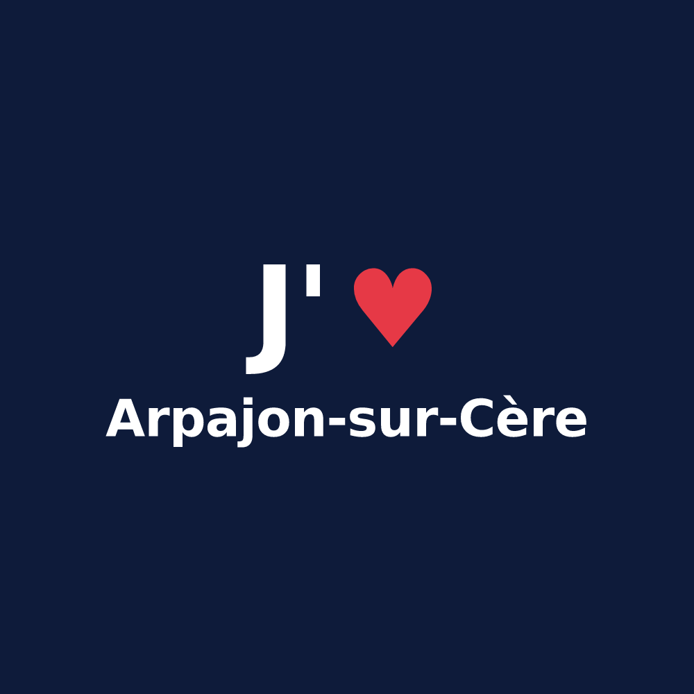 T-shirt personnalisé Arpajon-sur-Cère — design J'aime Arpajon-sur-Cère