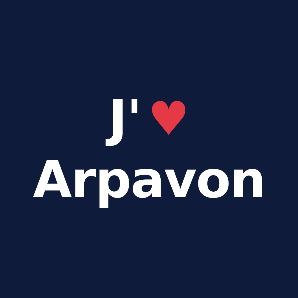T-shirt personnalisé Arpavon — design J'aime Arpavon