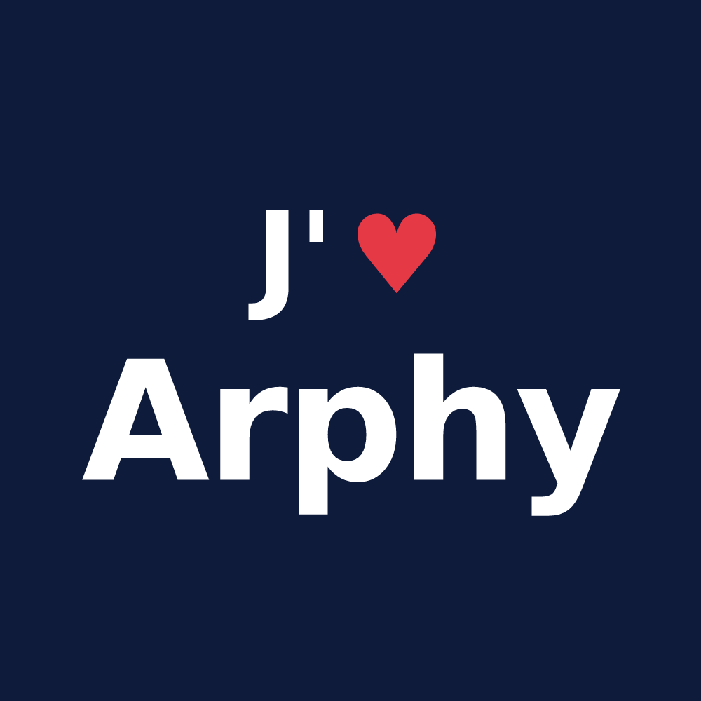 T-shirt personnalisé Arphy — design J'aime Arphy