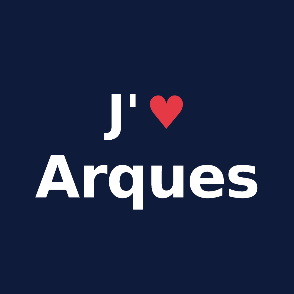 T-shirt personnalisé Arques — design J'aime Arques