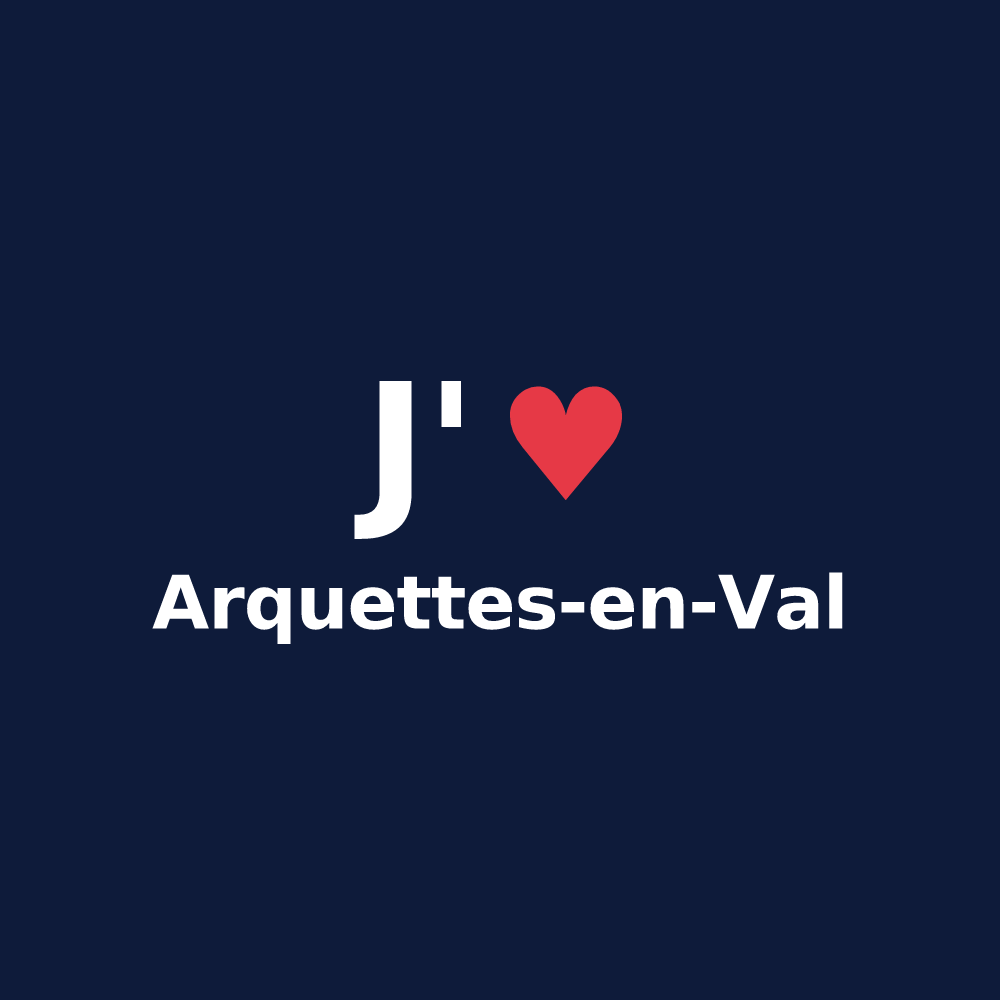 T-shirt personnalisé Arquettes-en-Val — design J'aime Arquettes-en-Val