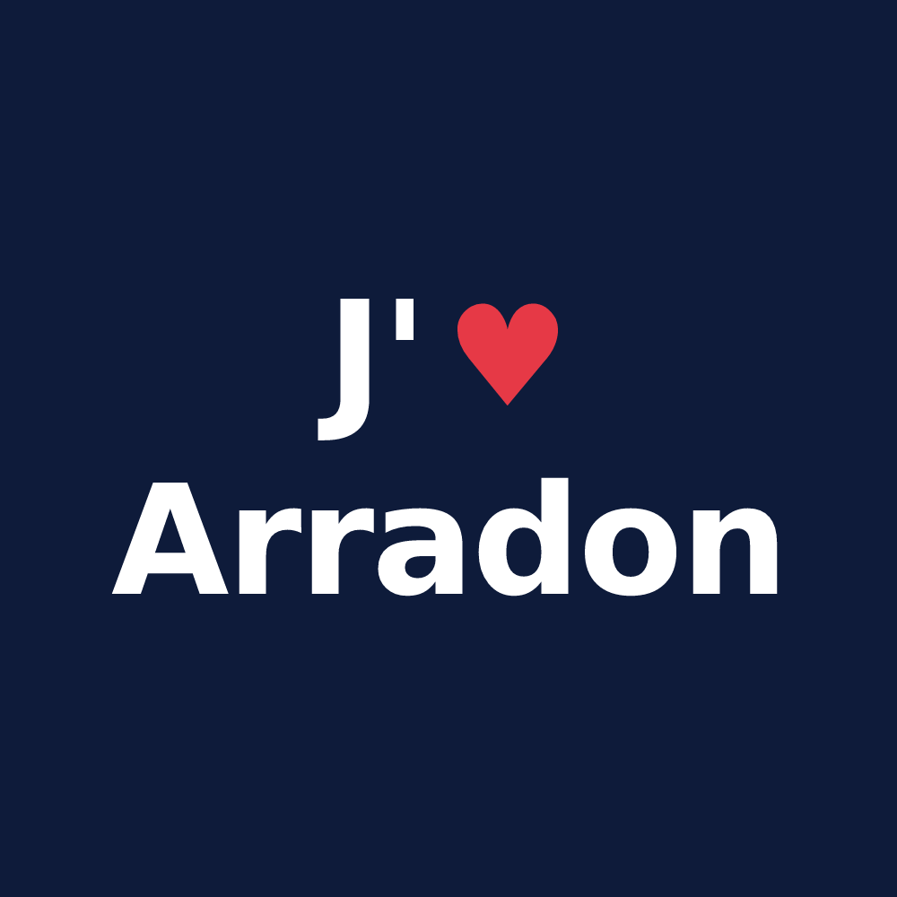 T-shirt personnalisé Arradon — design J'aime Arradon