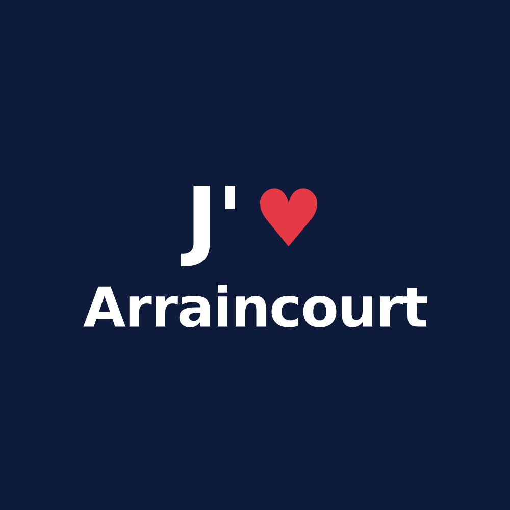 T-shirt personnalisé Arraincourt — design J'aime Arraincourt