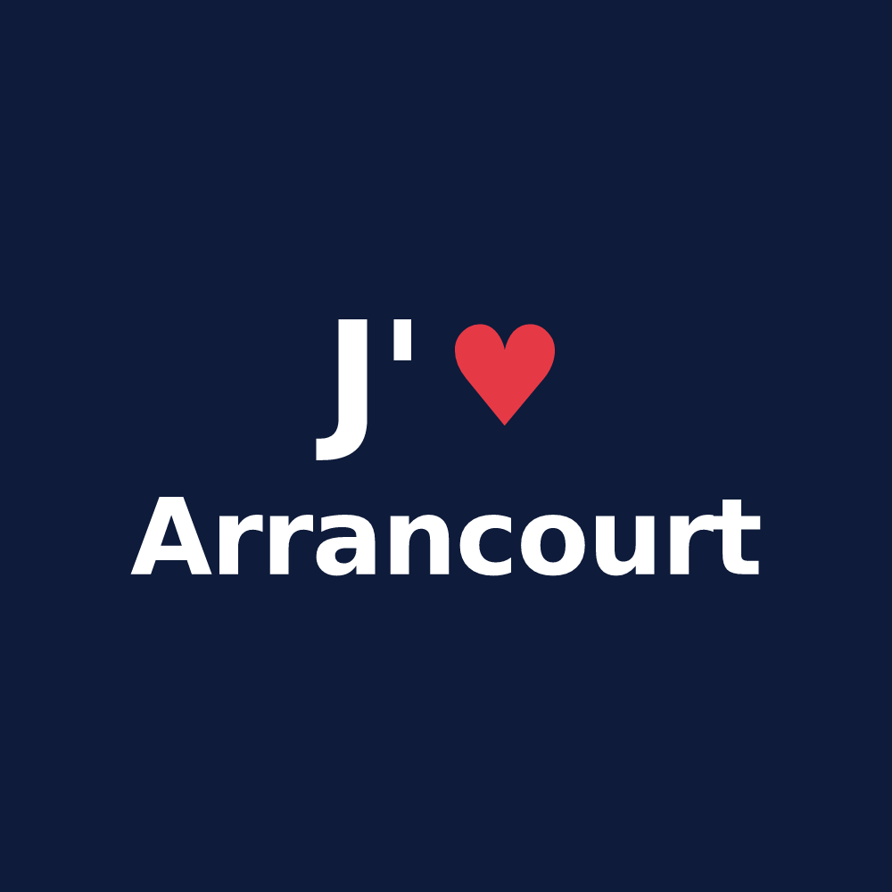 T-shirt personnalisé Arrancourt — design J'aime Arrancourt