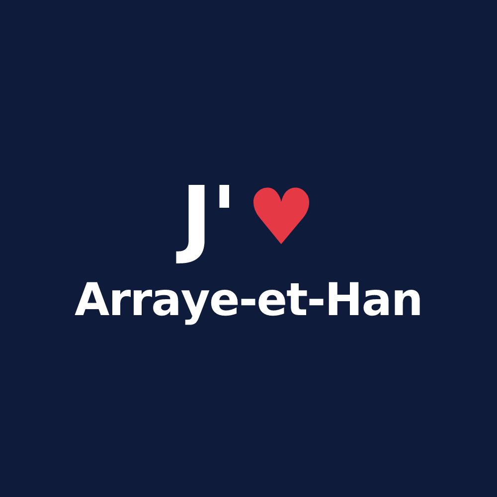 T-shirt personnalisé Arraye-et-Han — design « J'aime Arraye-et-Han » imprimé sur le t-shirt