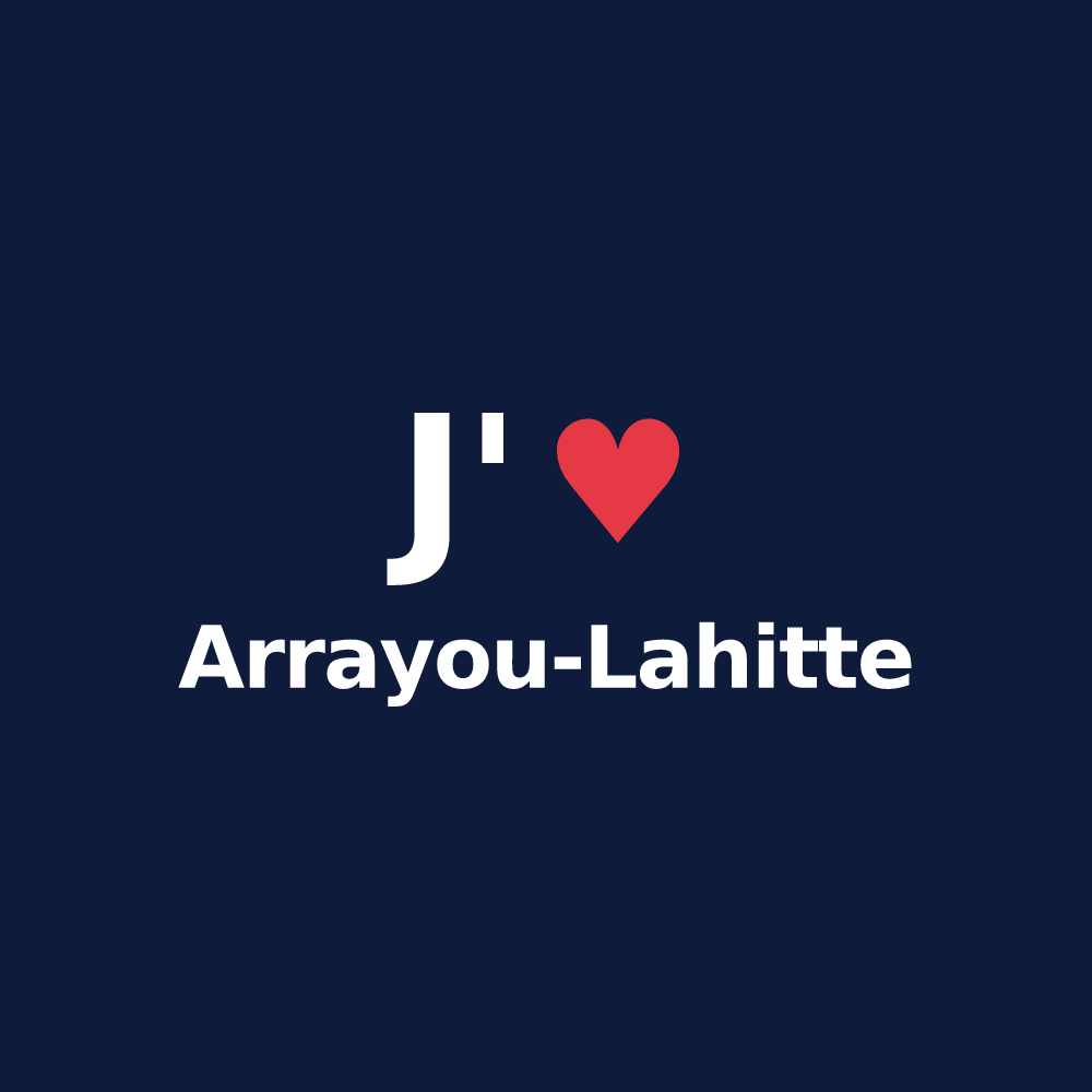 T-shirt personnalisé Arrayou-Lahitte — design « J'aime Arrayou-Lahitte » imprimé sur le t-shirt