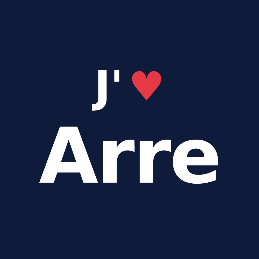 T-shirt personnalisé Arre — design J'aime Arre