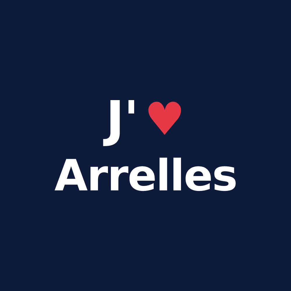 T-shirt personnalisé Arrelles — design J'aime Arrelles