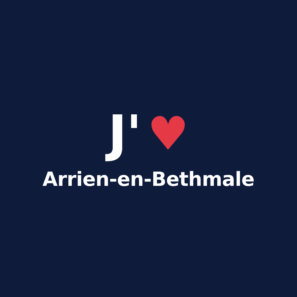 T-shirt personnalisé Arrien-en-Bethmale — design J'aime Arrien-en-Bethmale