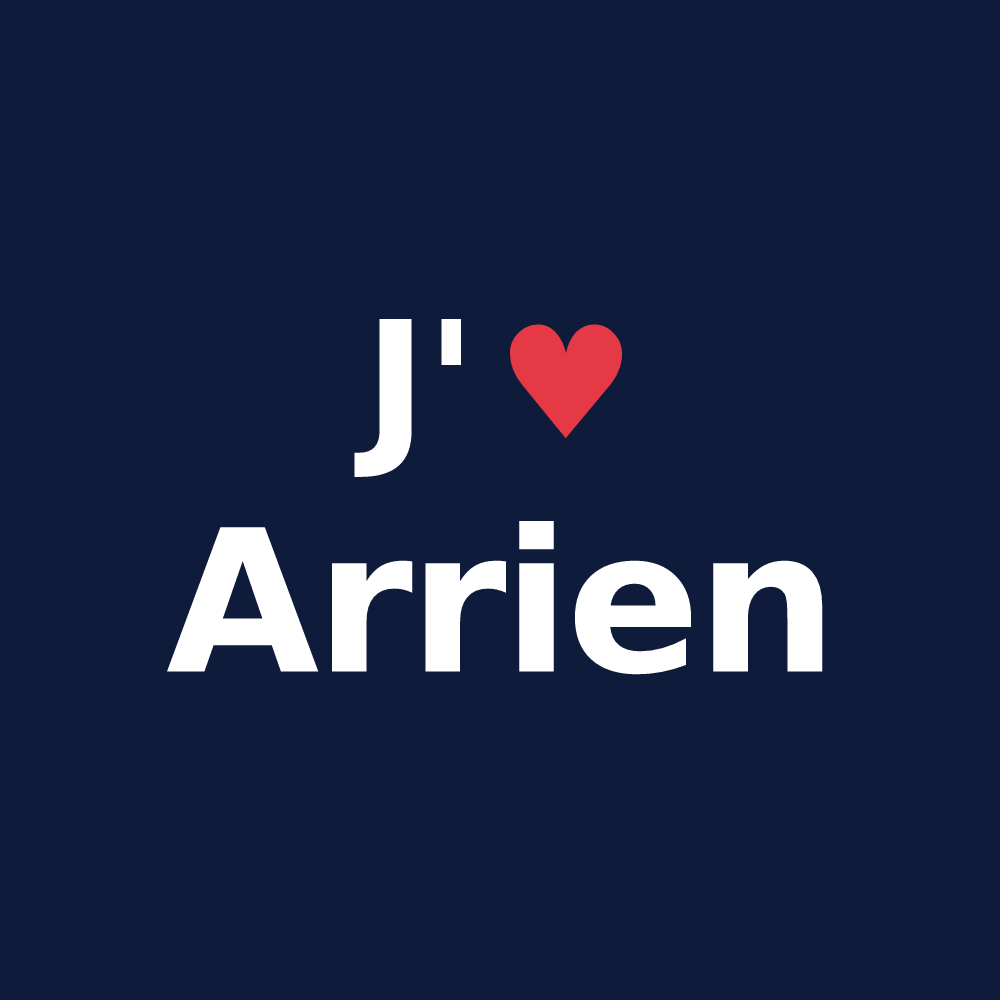 T-shirt personnalisé Arrien — design J'aime Arrien