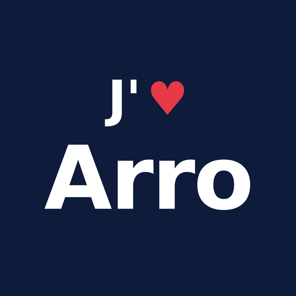 T-shirt personnalisé Arro — design J'aime Arro