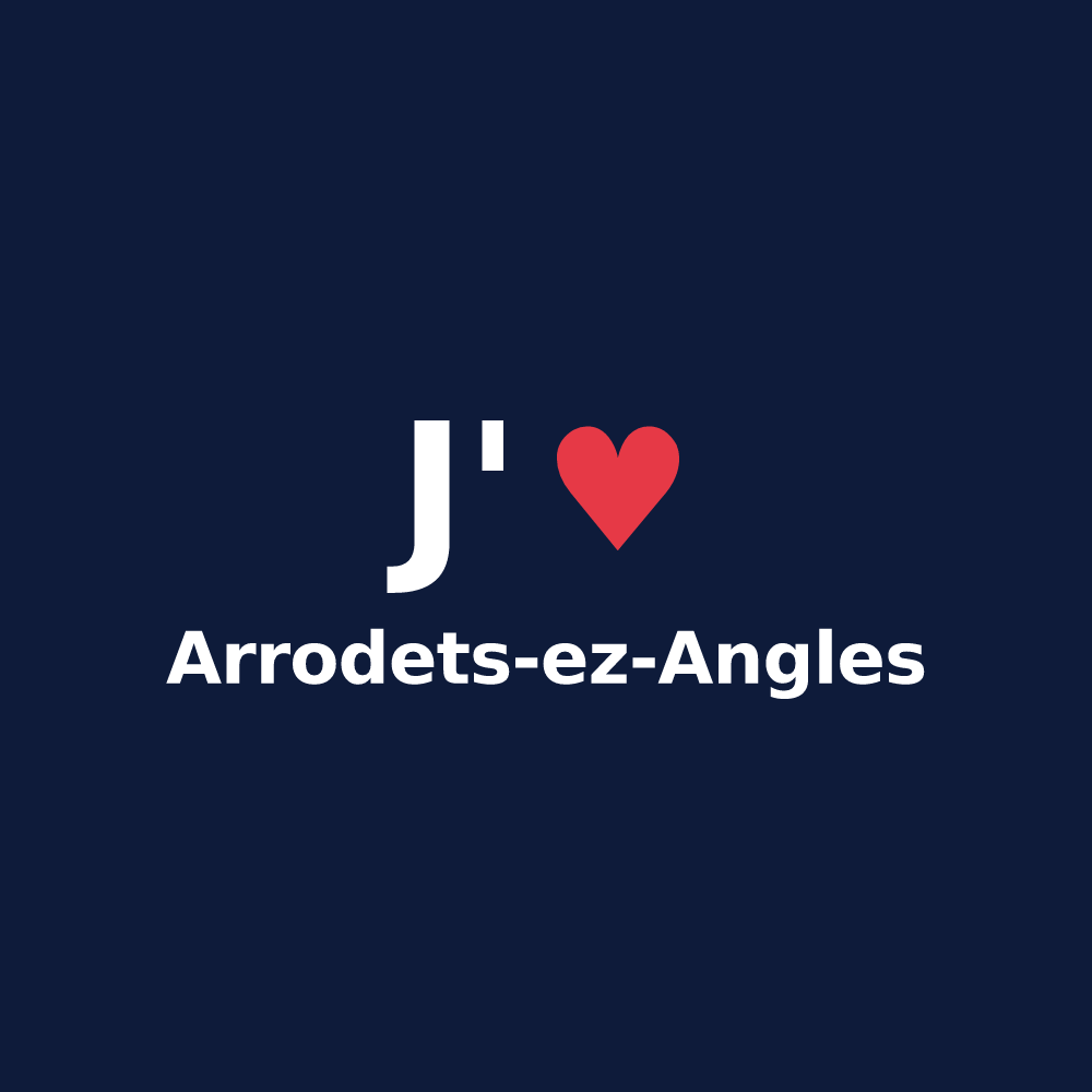 T-shirt personnalisé Arrodets-ez-Angles — design J'aime Arrodets-ez-Angles