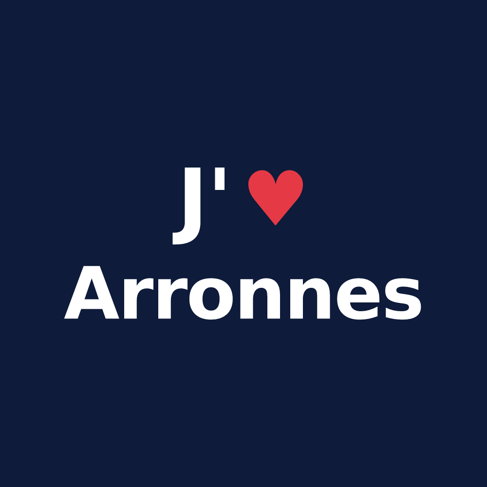 T-shirt personnalisé Arronnes — design J'aime Arronnes
