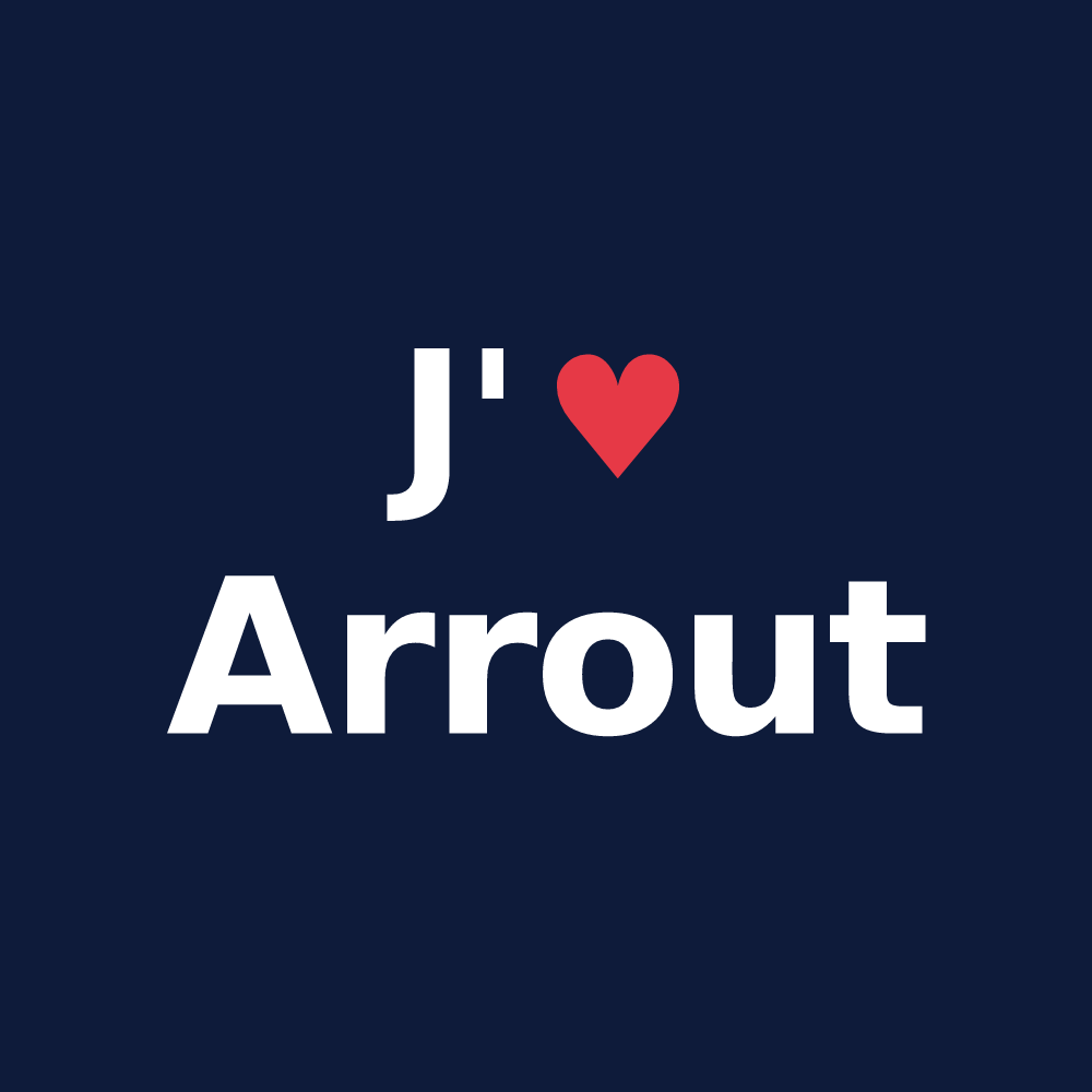 T-shirt personnalisé Arrout — design J'aime Arrout
