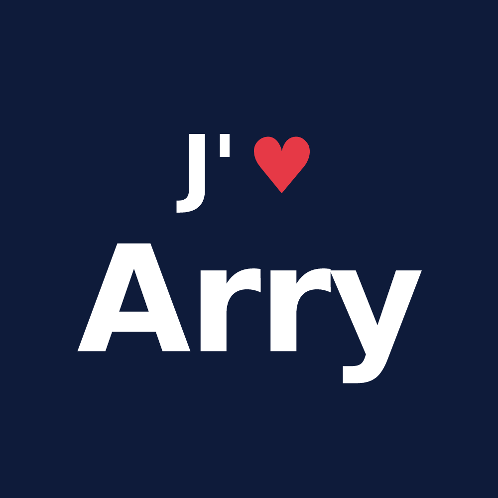 T-shirt personnalisé Arry — design J'aime Arry
