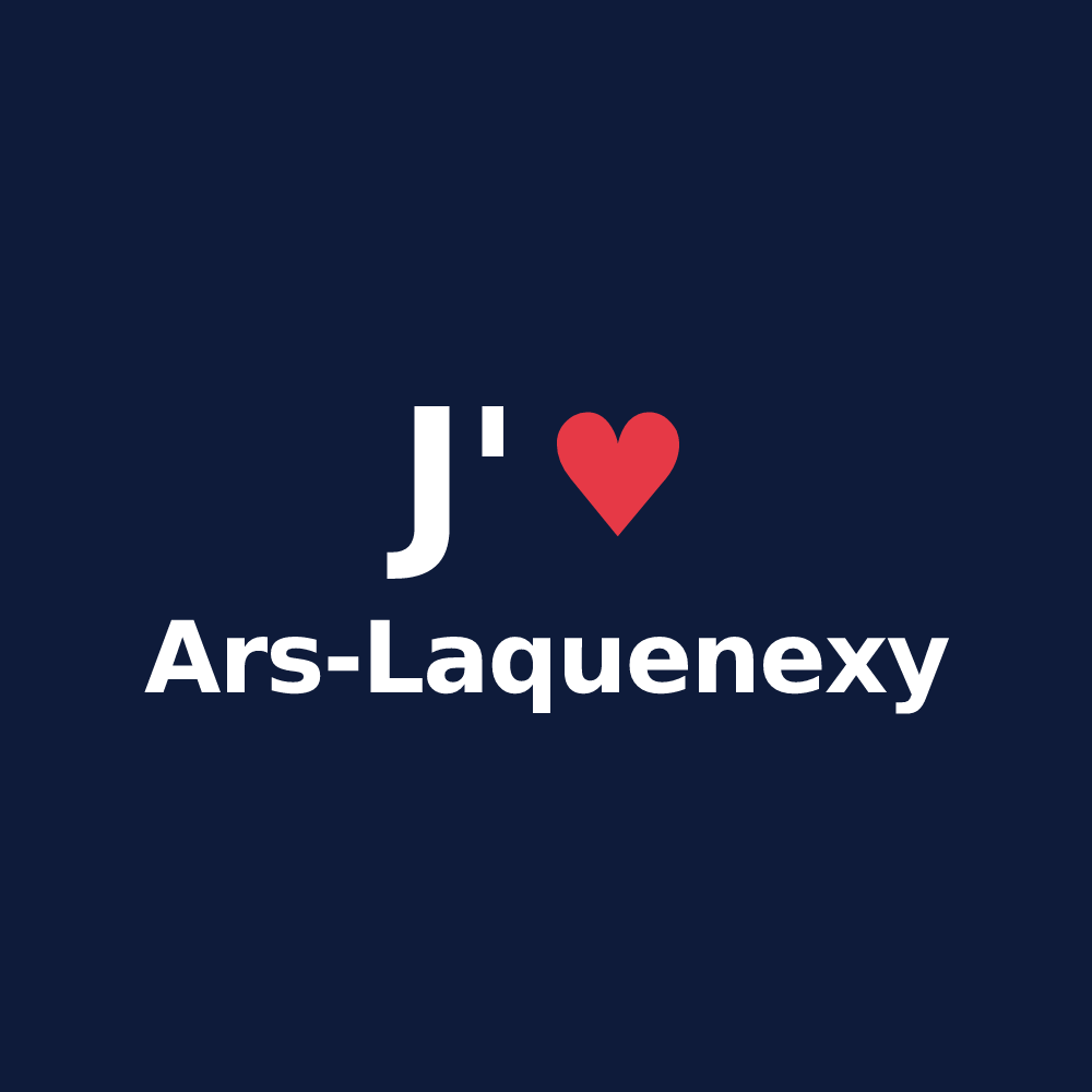 T-shirt personnalisé Ars-Laquenexy — design J'aime Ars-Laquenexy