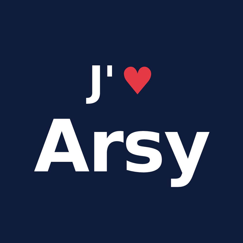 T-shirt personnalisé Arsy — design J'aime Arsy