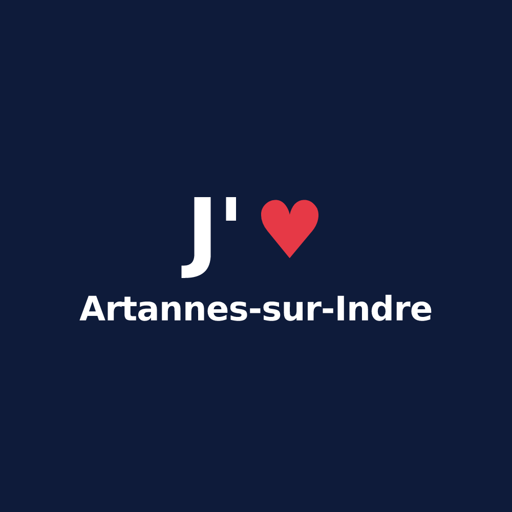 T-shirt personnalisé Artannes-sur-Indre — design J'aime Artannes-sur-Indre