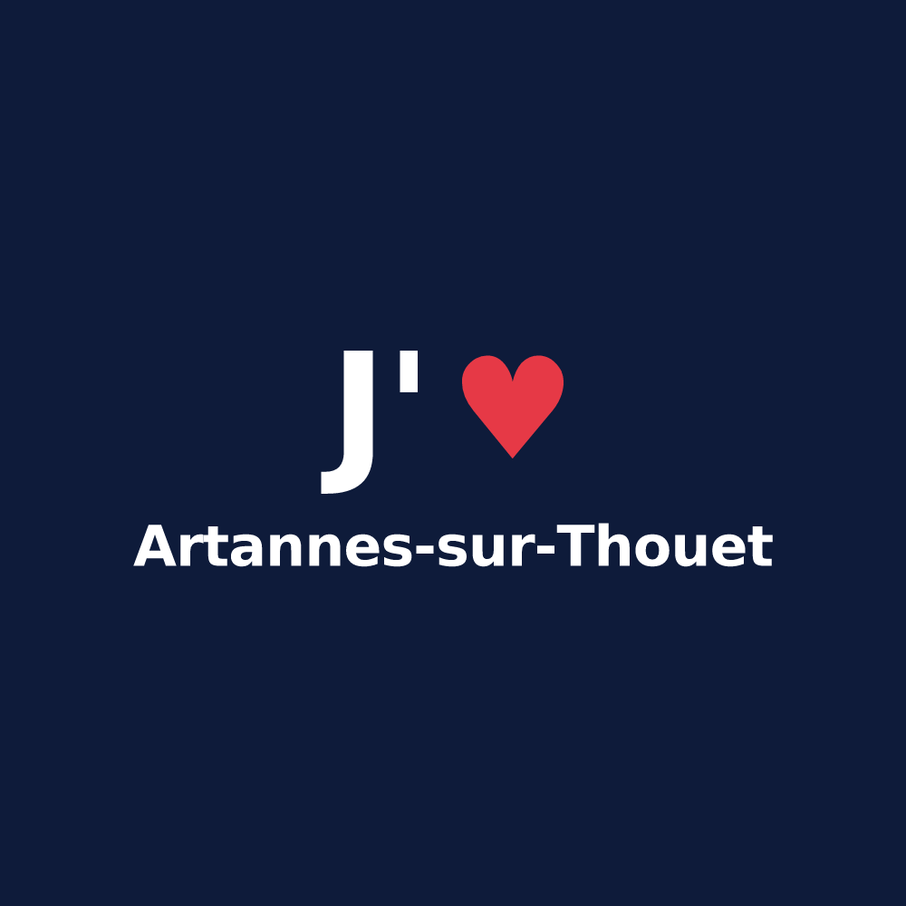 T-shirt personnalisé Artannes-sur-Thouet — design J'aime Artannes-sur-Thouet